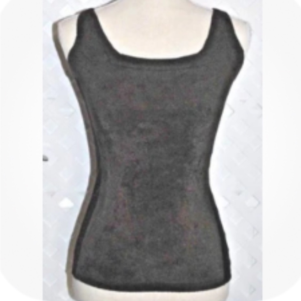 D. Exterior Brown Sleeveless Stretch Fine Wool and Fleece Tank Top Size S NWT
